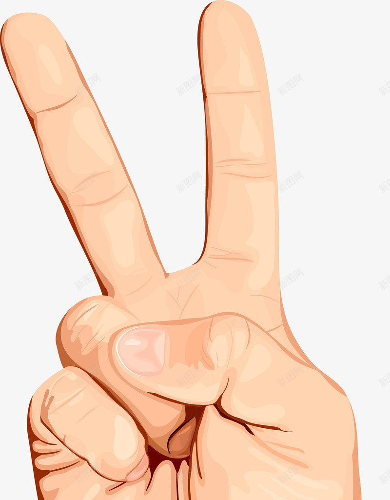 胜利的手势png免抠素材_新图网 https://ixintu.com yeah 卡通手 卡通手图 卡通竖拇指 可爱手矢量手 手势 手型图 手姿势 手指 手掌指 拇指