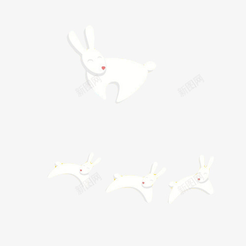 卡通手绘白色小兔子png免抠素材_新图网 https://ixintu.com 卡通小兔子 奔跑的小兔子 小兔子 手绘小兔子 白色小兔子