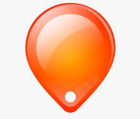橙色立体水滴按钮png免抠素材_新图网 https://ixintu.com 按钮 橙色 水滴 立体