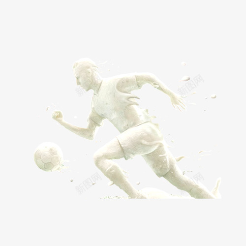 白色创意牛奶足球元素psd免抠素材_新图网 https://ixintu.com 世界杯 创意牛奶 卡通 宣传 意境 插画 白色 足球