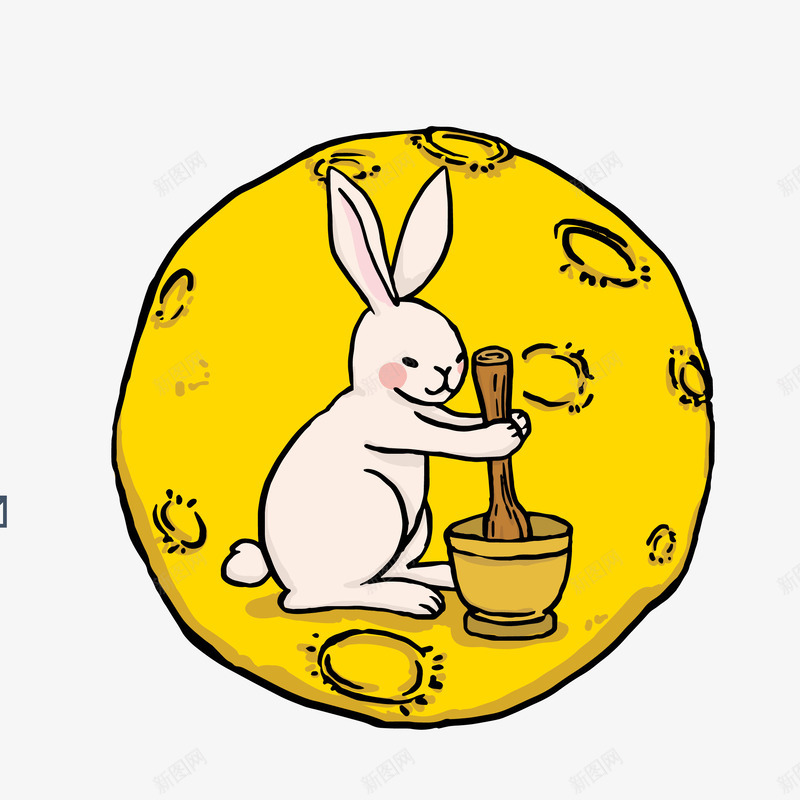 手绘月球兔子矢量图eps免抠素材_新图网 https://ixintu.com png免抠图 创意 动物 卡通 彩色 扁平 手绘 时尚 星球 月兔 矢量图