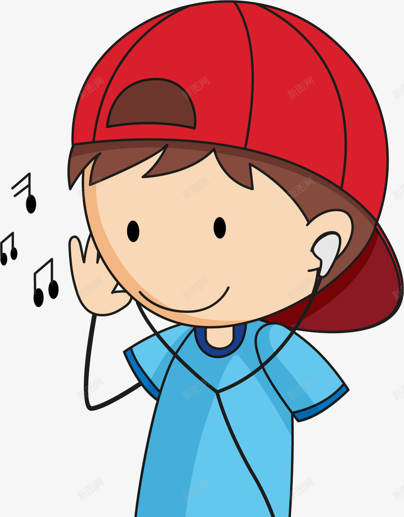 听音乐的男孩子png免抠素材_新图网 https://ixintu.com 儿童 卡通可爱 听音乐 小孩 小朋友音乐 男孩 矢量图案