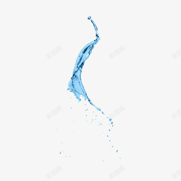 蓝色水滴造型png免抠素材_新图网 https://ixintu.com 水珠 流动 浮动