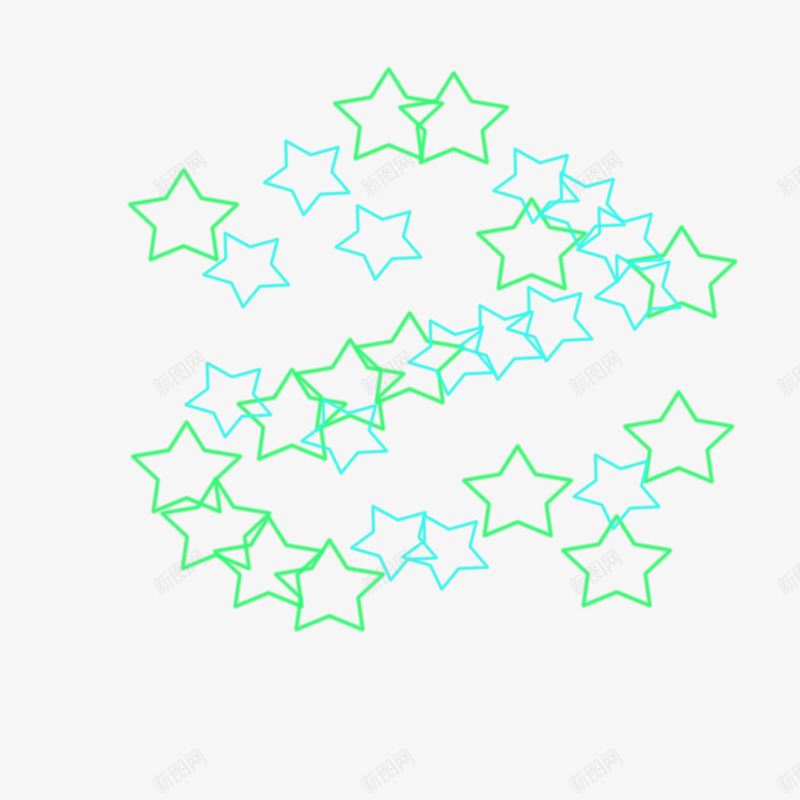 绿色五角星光效果图案png免抠素材_新图网 https://ixintu.com 五角星 图案 效果 特效 绿色 绿色光效 背景 装饰 闪烁