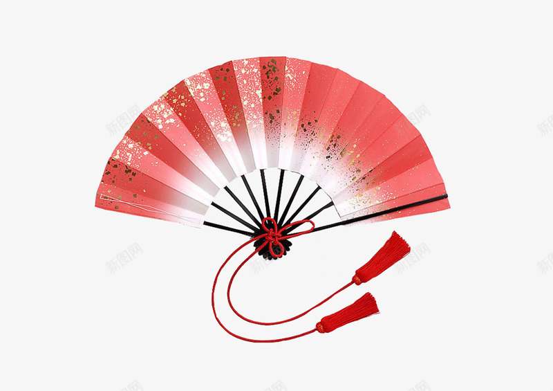 古风折扇png免抠素材_新图网 https://ixintu.com 中国风 传统 折扇 粉红色 艺术