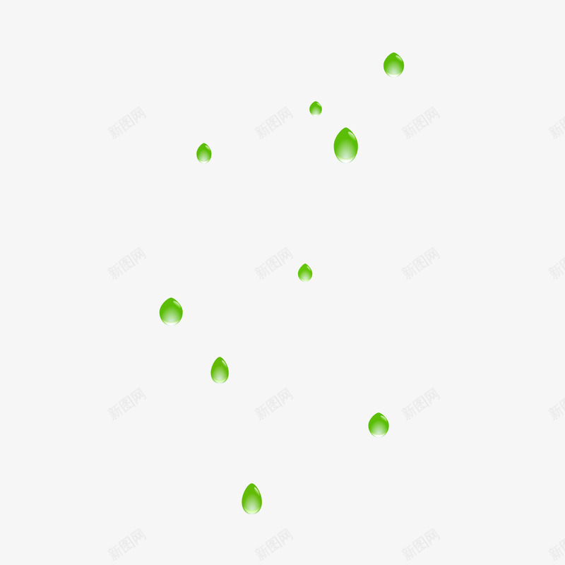 绿色水滴矢量图ai免抠素材_新图网 https://ixintu.com 水滴 水珠 绿色水滴 矢量图