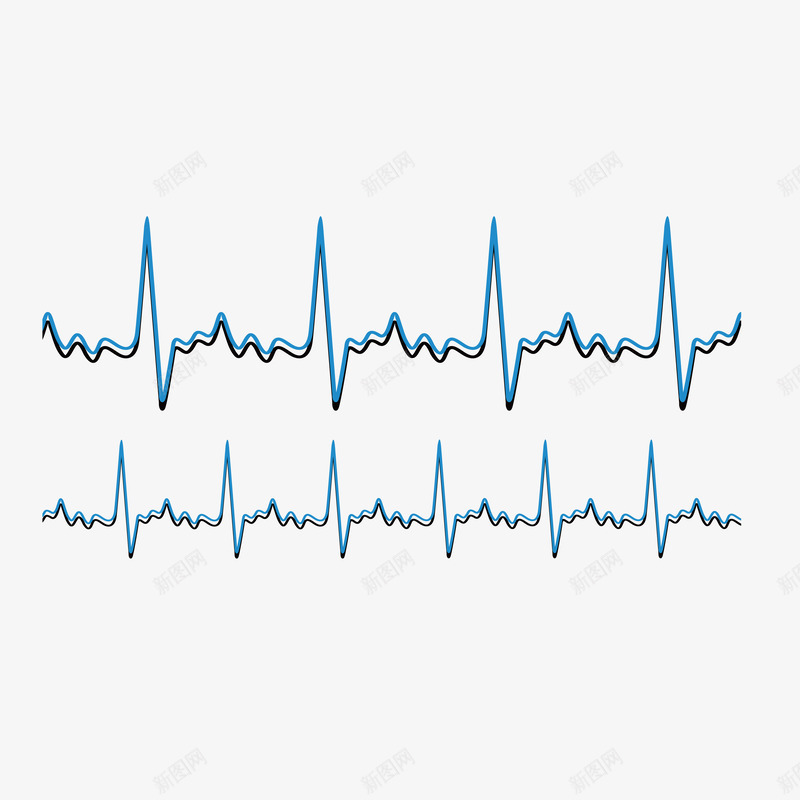 蓝色心脏线条矢量图eps免抠素材_新图网 https://ixintu.com 失量图 底纹设计 心脏 心脏线条 海报设计 组合蓝色线条 色彩 矢量图