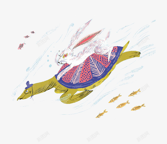 游泳的海龟png免抠素材_新图网 https://ixintu.com 兔子 海底 海龟 潜水