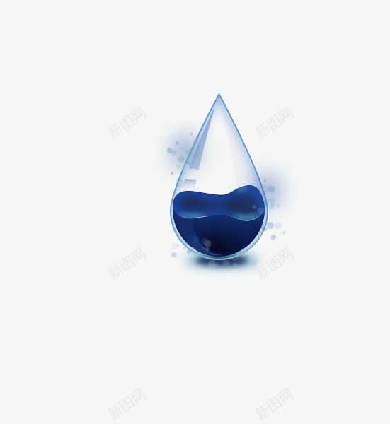 蓝色水滴png免抠素材_新图网 https://ixintu.com 水光 炫彩 蓝色光束 蓝色水滴