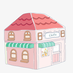 粉红色咖啡屋背景素材