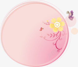 圆形花纹边框矢量图素材