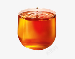 姜茶饮品姜茶溅起的水珠高清图片