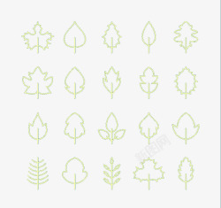榆树树叶创意叶子矢量图高清图片