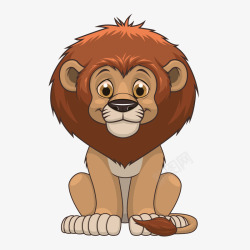 深林之王卡通可爱的狮子PSN分层高清图片