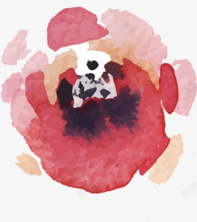 手绘粉红色水彩花朵装饰png免抠素材_新图网 https://ixintu.com 水彩 粉红色 花朵 装饰
