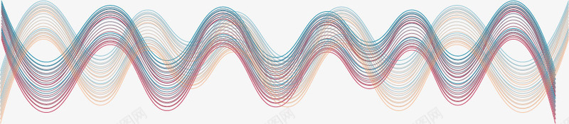 彩色声波矢量图ai免抠素材_新图网 https://ixintu.com 均衡器 声波 彩色波纹 波纹 线条 矢量图