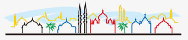 线条城市系列png免抠素材_新图网 https://ixintu.com 彩色 插画 线条图 线条城市风格