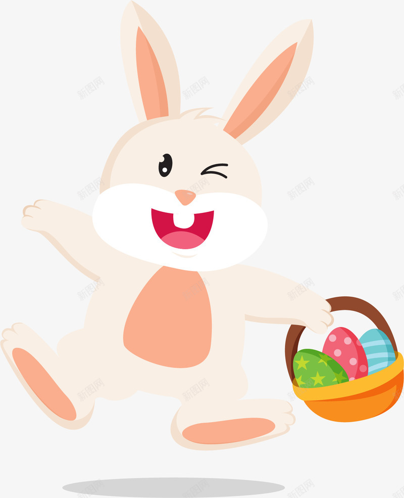 卡通复活节兔子png免抠素材_新图网 https://ixintu.com 兔牙 卡通可爱 复活节兔子 复活节彩蛋 小兔子 小动物 小白兔 生肖兔 篮子