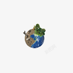 绿地沙漠地球高清图片