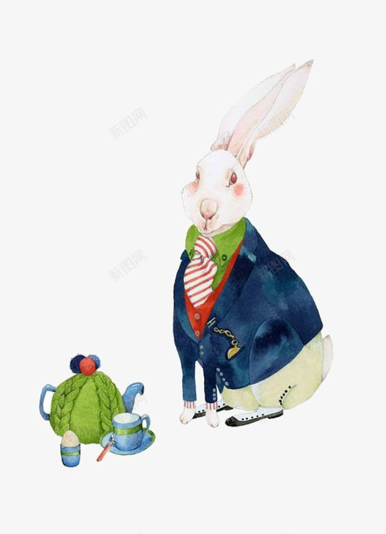 穿衣服的小兔子png免抠素材_新图网 https://ixintu.com PNG素材 动物 小兔子 衣服