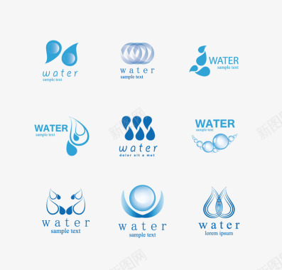 水滴logo图标图标