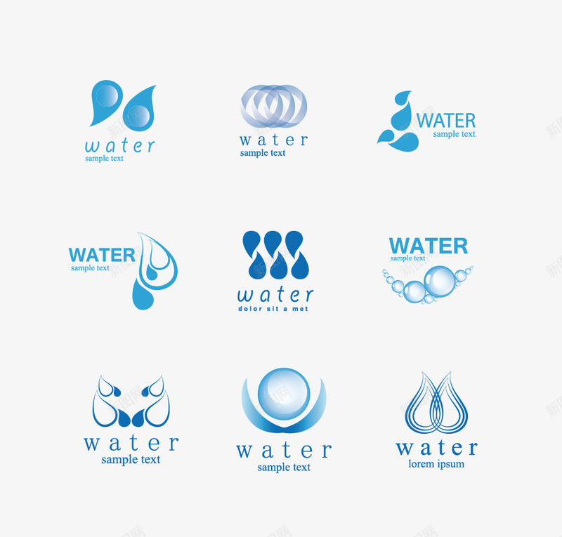 水滴logo图标png_新图网 https://ixintu.com logo 创意logo 水滴logo