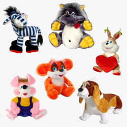 毛绒玩具马动物毛绒玩具合集高清图片