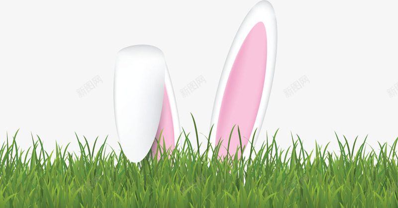 草地上的可爱兔耳朵矢量图ai免抠素材_新图网 https://ixintu.com 兔子 兔耳朵 可爱兔耳朵 复活节 矢量png 草地 矢量图