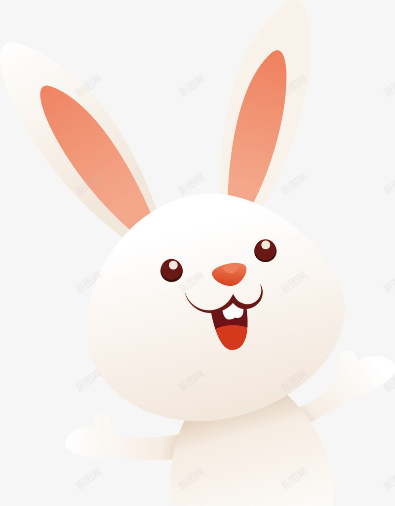 开心的兔子矢量图ai免抠素材_新图网 https://ixintu.com 兔子 兔牙 可爱 开心 眼睛 耳朵 高兴 矢量图