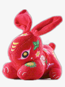 红色小兔子布偶素材