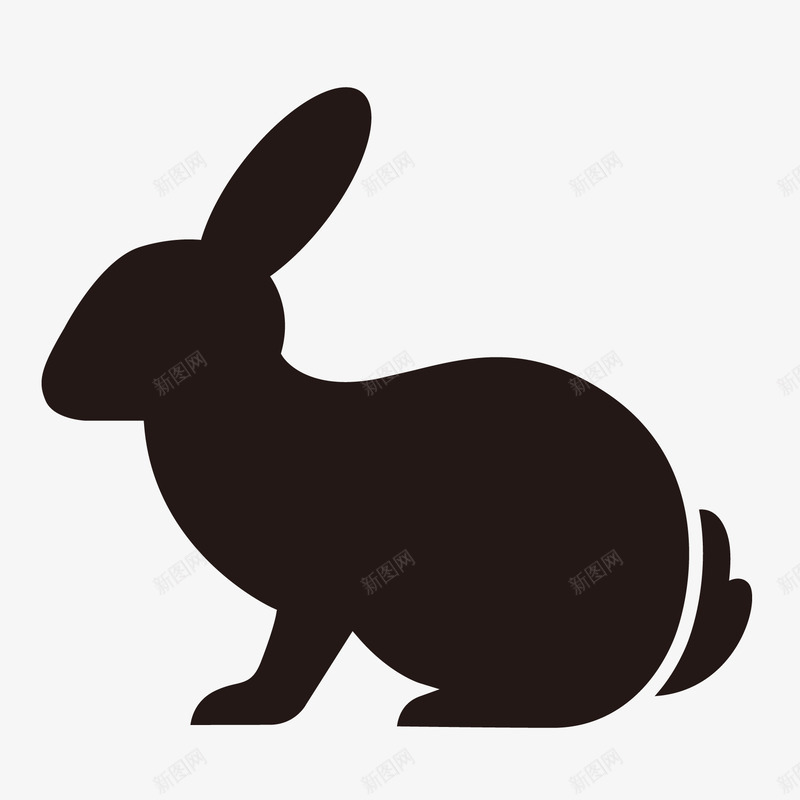 兔子png免抠素材_新图网 https://ixintu.com 兔子 兔子形状 动物剪影