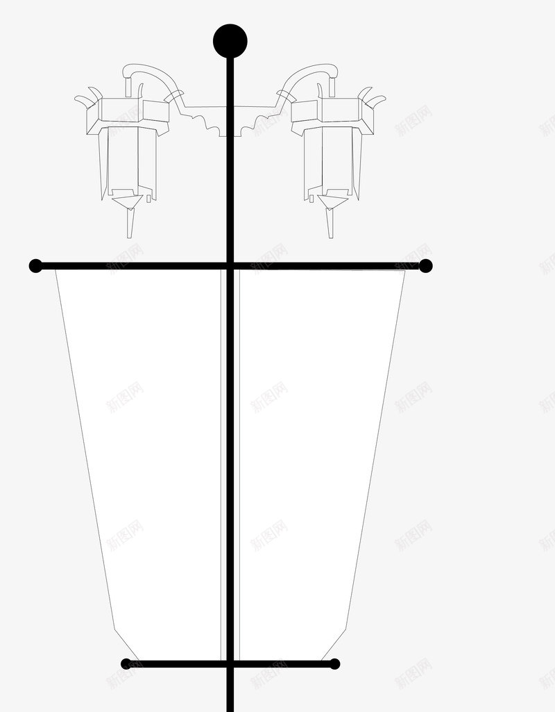 路灯导视矢量图eps免抠素材_新图网 https://ixintu.com 宣传 导视 素材 路灯 道旗 矢量图