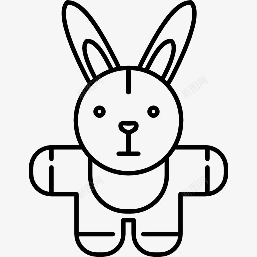 毛绒兔子图标png_新图网 https://ixintu.com 兔子 动物 婴儿玩具 玩具