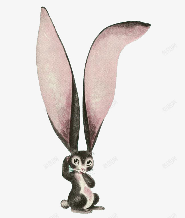 大耳朵兔子png免抠素材_新图网 https://ixintu.com 兔子 卡通 大耳朵 手绘