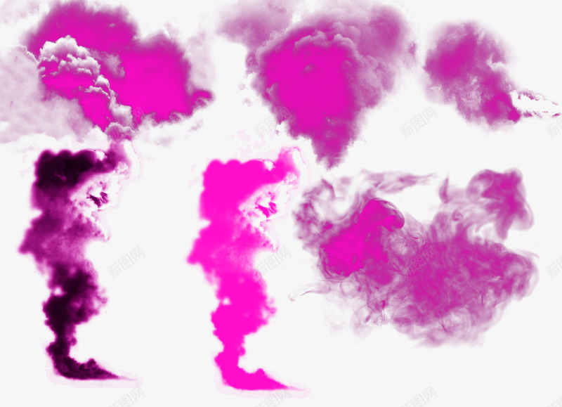 紫红色可编辑烟雾psd免抠素材_新图网 https://ixintu.com 分层 烟雾 紫红色 蒸汽 蒸汽烟