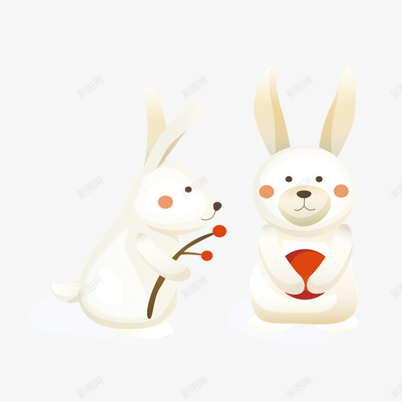 小白兔图案png免抠素材_新图网 https://ixintu.com 兔子 兔子图案 小白兔 白兔