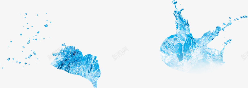 海报酷暑蓝色水珠png免抠素材_新图网 https://ixintu.com 水珠 海报 蓝色 酷暑