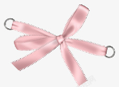 粉红蝴蝶结环扣素材