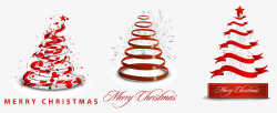 螺旋彩条创意圣诞树造型高清图片