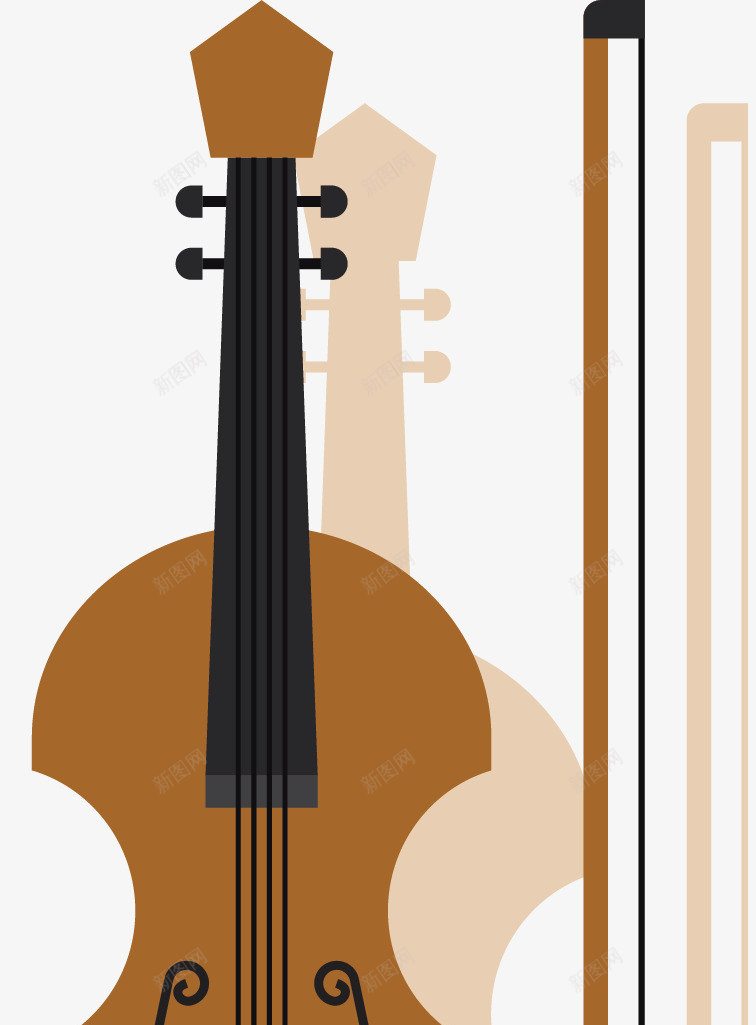 复古色的小提琴矢量图ai免抠素材_新图网 https://ixintu.com 乐器 卡通手绘 复古 平面小提琴 弦乐器 拉弦 矢量图 音乐器材