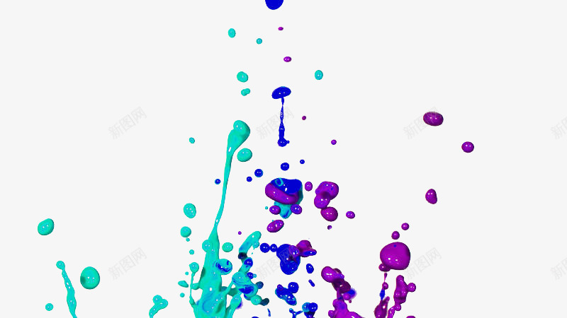溅射的水滴png免抠素材_新图网 https://ixintu.com 彩色 水滴 溅射