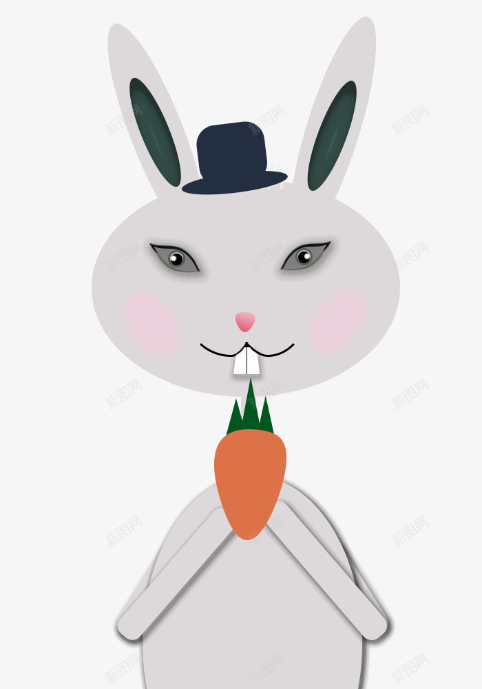 丑萌丑萌的兔几png免抠素材_新图网 https://ixintu.com 免扣 兔兔 兔子 透明背景