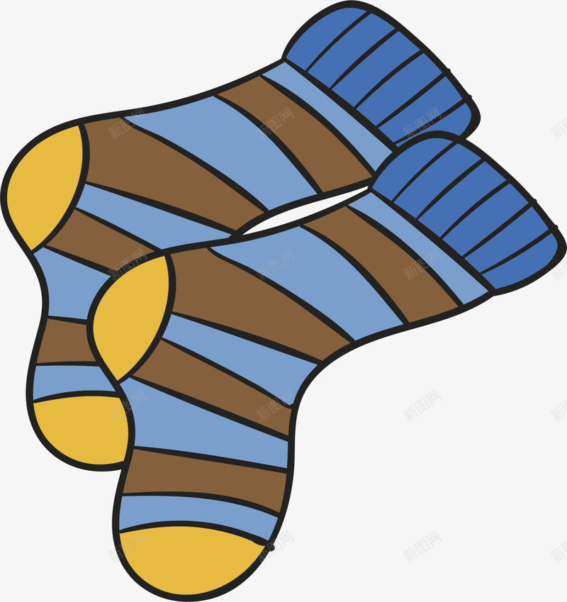 冬季卡通条纹袜子png免抠素材_新图网 https://ixintu.com 冬季袜子 卡通袜子 多彩条纹 多彩袜子 条纹袜子 温暖袜子