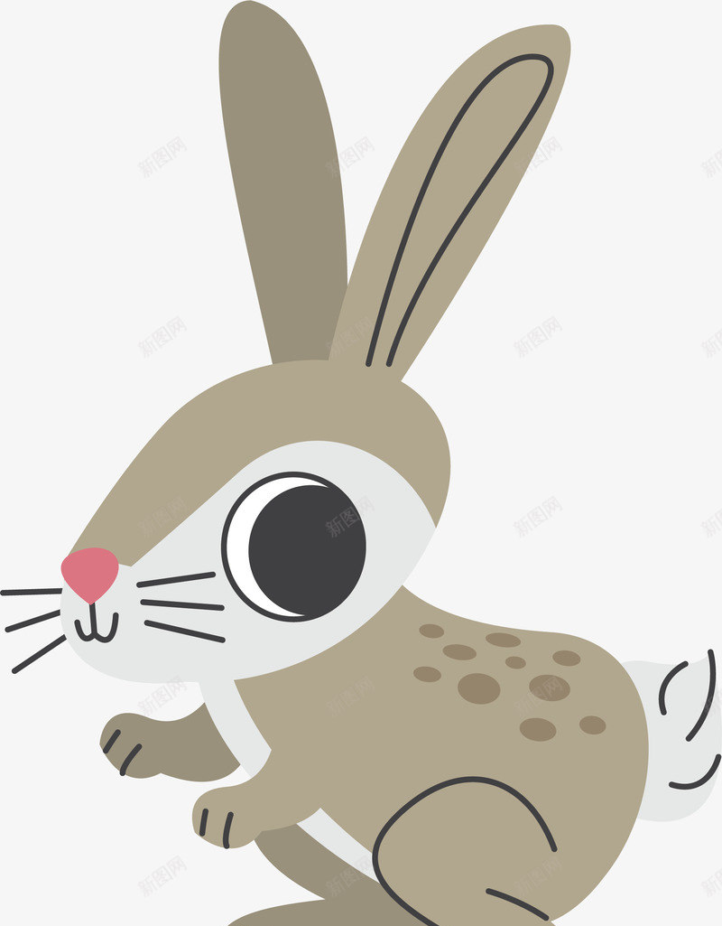 森林里的可爱小灰兔矢量图ai免抠素材_新图网 https://ixintu.com 兔子 冬天 冬天兔子 可爱兔子 小灰兔 矢量png 矢量图