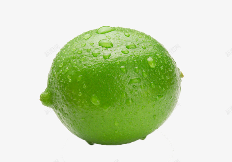 带水珠的柠檬png免抠素材_新图网 https://ixintu.com 带水珠 水果 绿色 静物