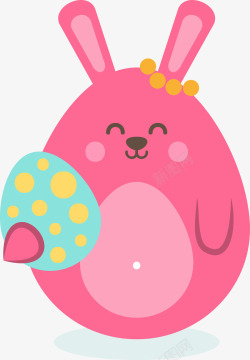 复活节粉色小兔子素材