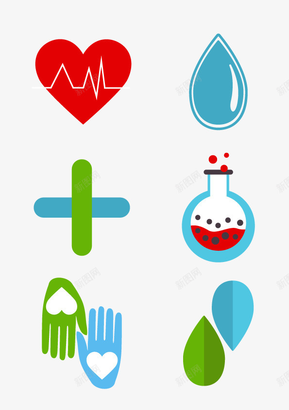 医疗医药矢量图ai免抠素材_新图网 https://ixintu.com 元素 化学 医疗 医药 水滴 矢量图