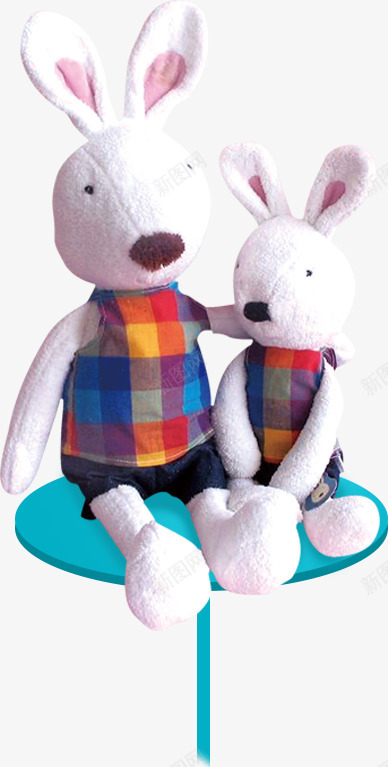 兔子png免抠素材_新图网 https://ixintu.com 两只小兔子 可爱的兔子 娃娃兔子 母婴专场 玩具兔子 童装专场 童趣