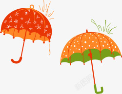 线条伞手绘雨伞高清图片