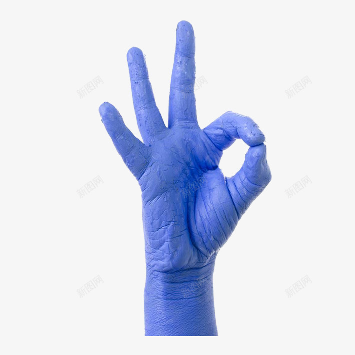 小拇指手势png免抠素材_新图网 https://ixintu.com OK 仨个手指 孔雀手势 小拇指 彩喷 手势 蓝色